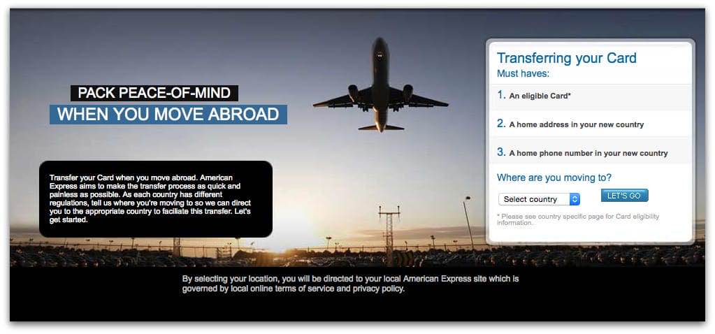 美國運通的Global Card Transfers