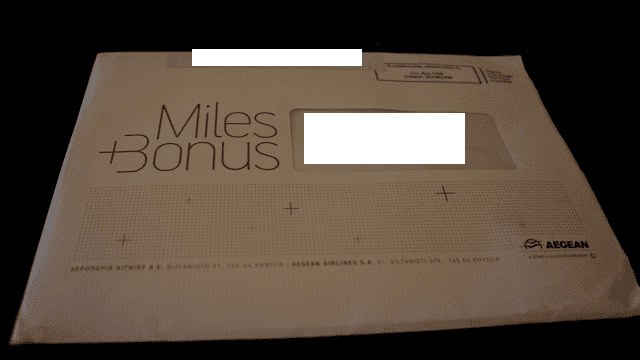 Miles + Bonus 寄會員卡的包裝
