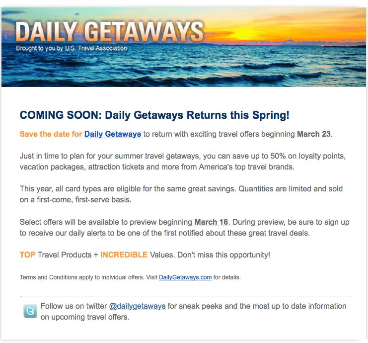 躺在研究生信箱的大消息:Daily Getaway要提早開跑啦!