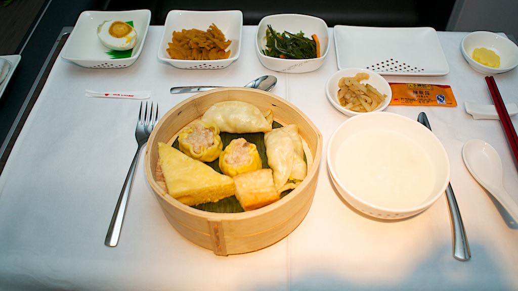國航頭等艙的早餐