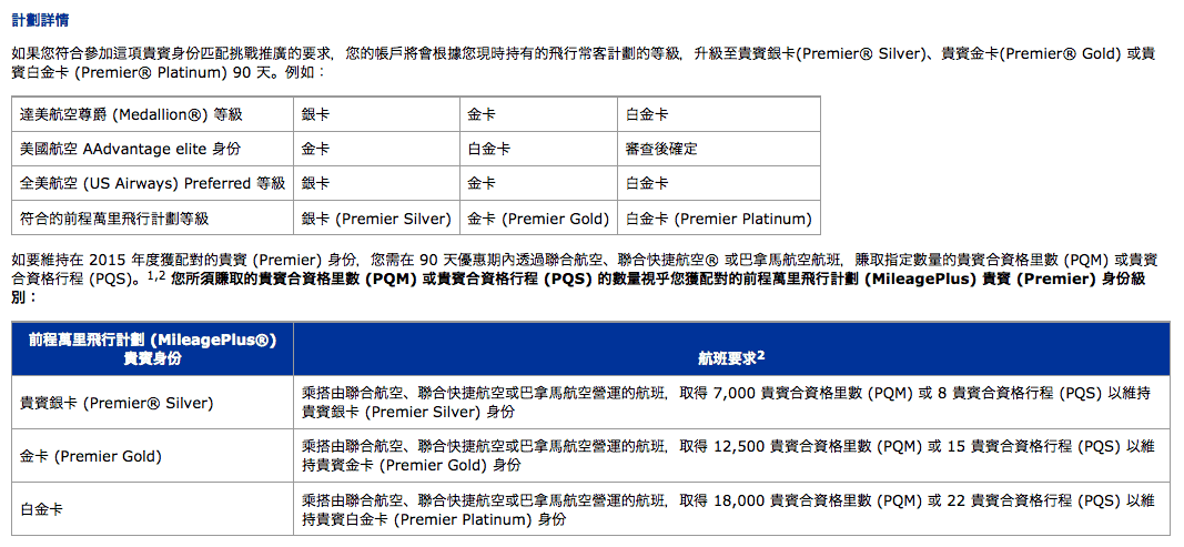 聯合航空的資格配對(身分匹對)挑戰方式