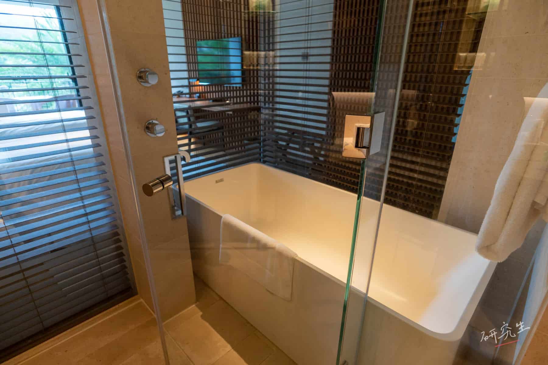 這個設計是為了要一邊泡澡一邊看電視嗎?|大溪威斯汀 (Westin Tashee)